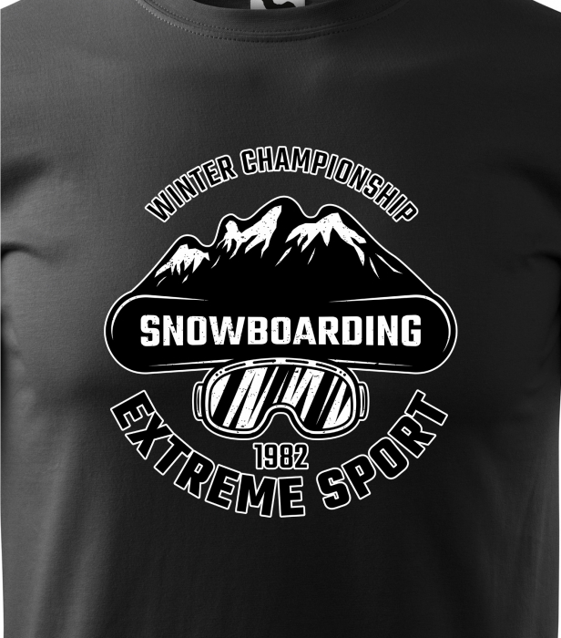 Tricou pentru pasionatii de snowboard, cadoul perfect, Winter Championship Snowboard [2]
