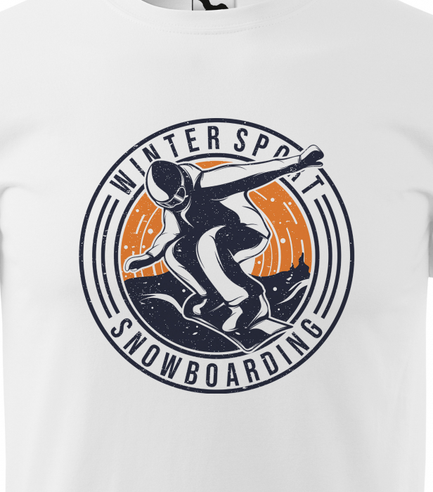 Tricou pentru pasionatii de snowboard, cadoul perfect, Winter Sports Rider Snowboarding [2]