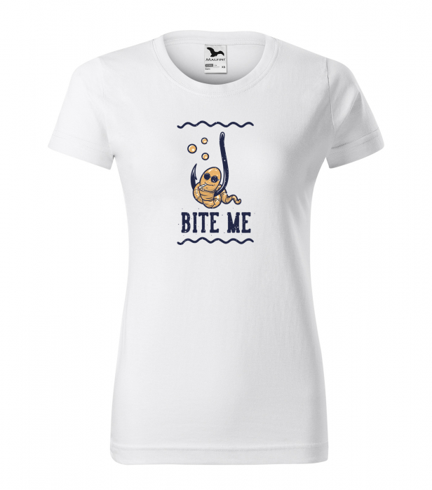 Tricou pentru pescarii amatori si profesionisti, idee de cadou, Bite Me, Worm Smoking [1]