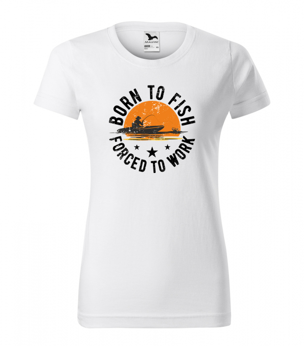 Tricou pentru pescarii amatori si profesionisti, idee de cadou, Born To Fish On My Boat [1]