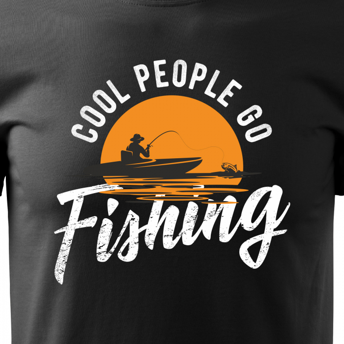 Tricou pentru pescarii amatori si profesionisti, idee de cadou, Cool People Go Fishing [2]