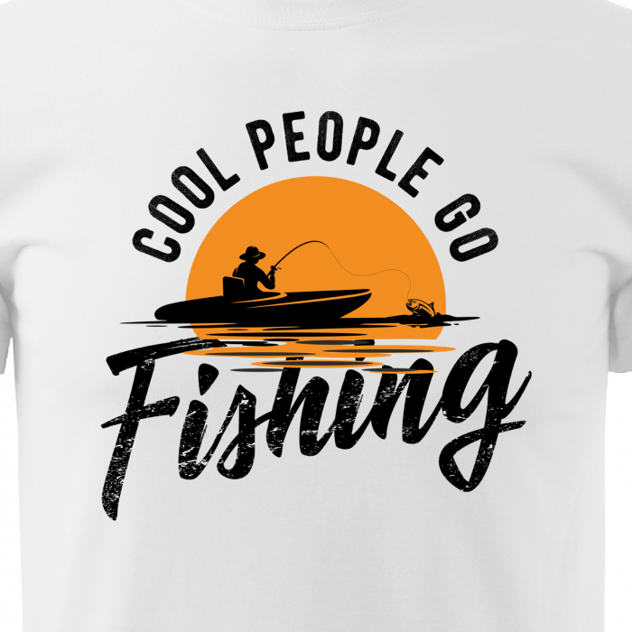 Tricou pentru pescarii amatori si profesionisti, idee de cadou, Cool People Go Fishing [2]