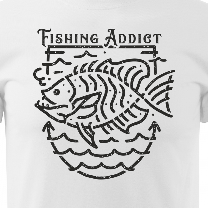 Tricou pentru pescarii amatori si profesionisti, idee de cadou, Fishing Addict [2]