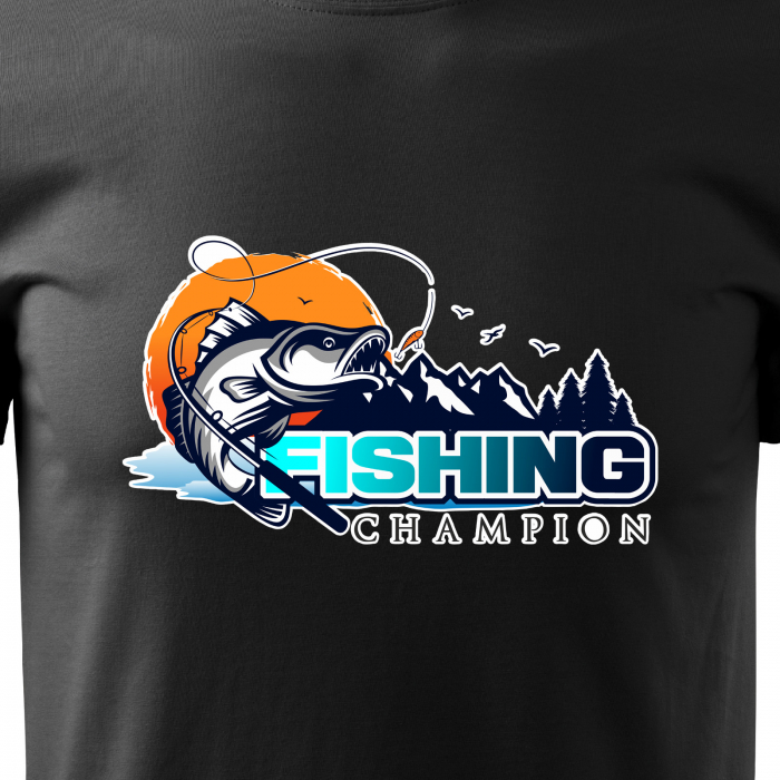 Tricou pentru pescarii amatori si profesionisti, idee de cadou, Fishing Champion [2]