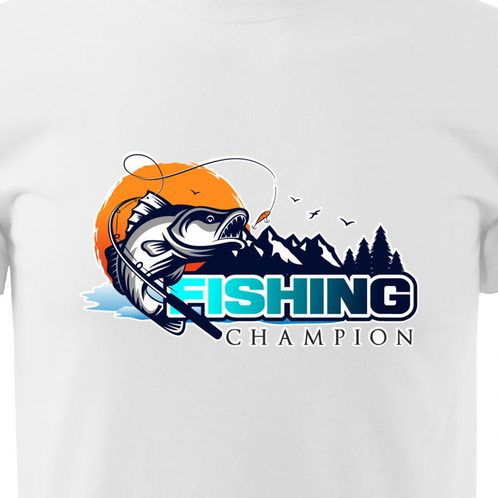 Tricou pentru pescarii amatori si profesionisti, idee de cadou, Fishing Champion [2]