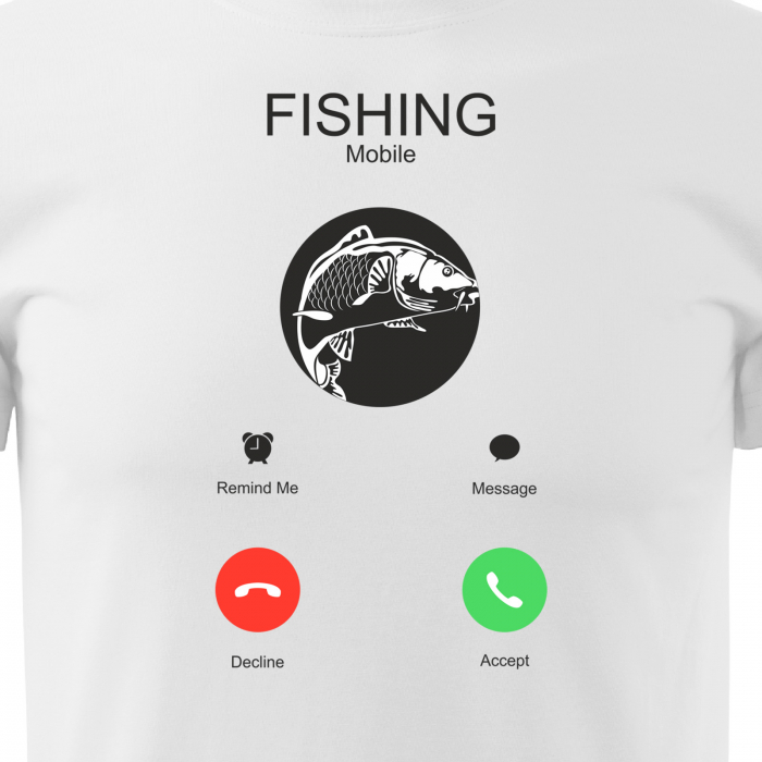 Tricou pentru pescarii amatori si profesionisti, idee de cadou, Fishing is Calling. Please Answer [2]