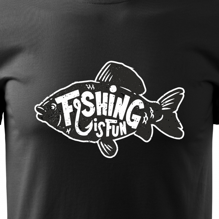 Tricou pentru pescarii amatori si profesionisti, idee de cadou, Fishing Is Fun [2]