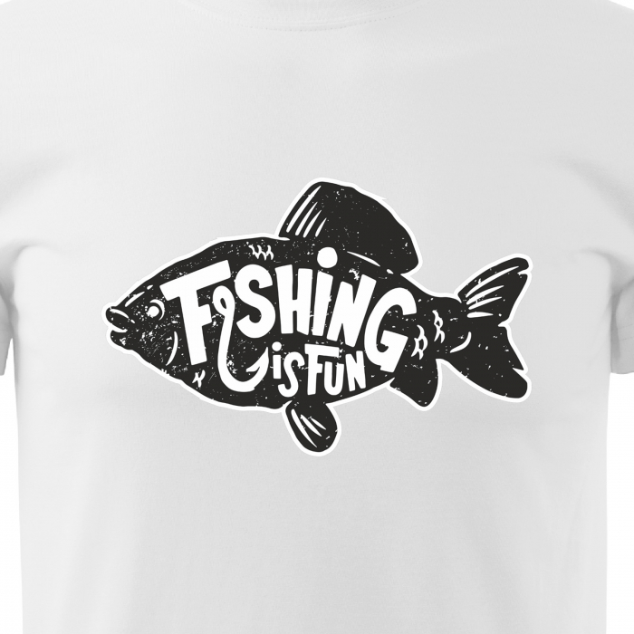 Tricou pentru pescarii amatori si profesionisti, idee de cadou, Fishing Is Fun [2]