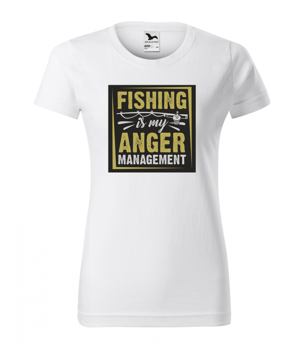 Tricou pentru pescarii amatori si profesionisti, idee de cadou, Fishing Is My Anger Management [1]
