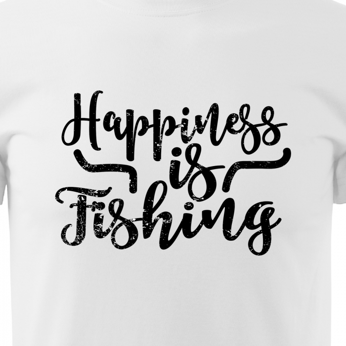 Tricou pentru pescarii amatori si profesionisti, idee de cadou, Fishing Is My Happiness [2]