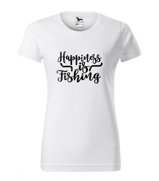 Tricou pentru pescarii amatori si profesionisti, idee de cadou, Fishing Is My Happiness [1]