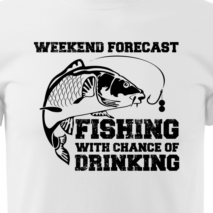 Tricou pentru pescarii amatori si profesionisti, idee de cadou, Fishing With Chance Of Drinking [2]