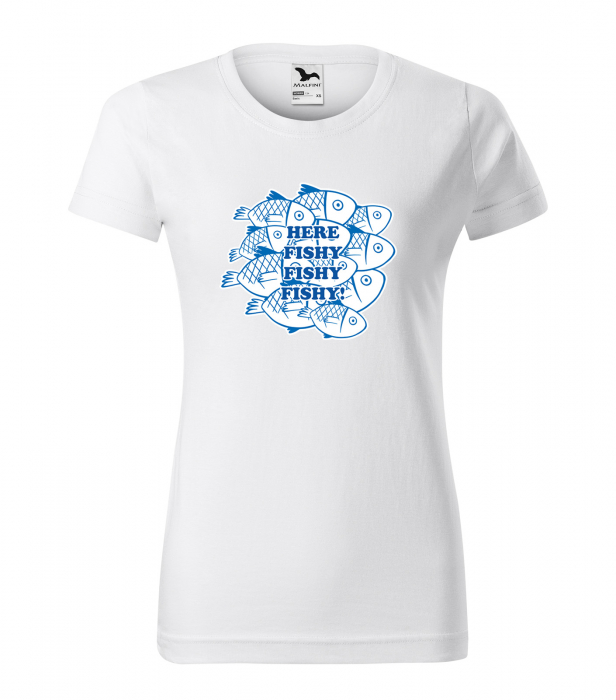 Tricou pentru pescarii amatori si profesionisti, idee de cadou, Here Fishy, Fishy, Fishy [1]