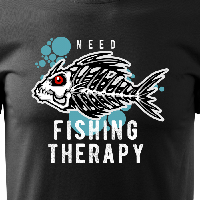 Tricou pentru pescarii amatori si profesionisti, idee de cadou, I Need Some Fishing Therapy [2]