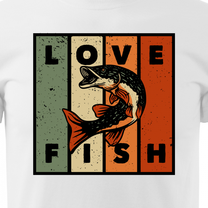 Tricou pentru pescarii amatori si profesionisti, idee de cadou, Love Fish [2]