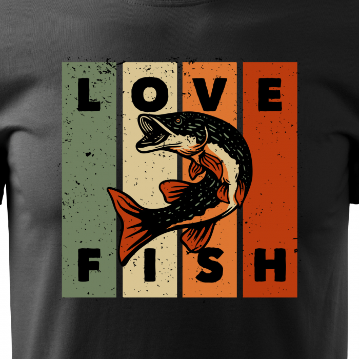 Tricou pentru pescarii amatori si profesionisti, idee de cadou, Love Fish [2]