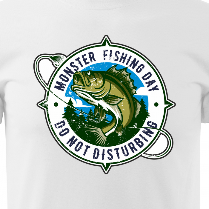 Tricou pentru pescarii amatori si profesionisti, idee de cadou, Monster Fishing Day. Do Not Disturb [2]
