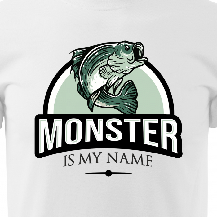 Tricou pentru pescarii amatori si profesionisti, idee de cadou, Monster Is My Name [2]