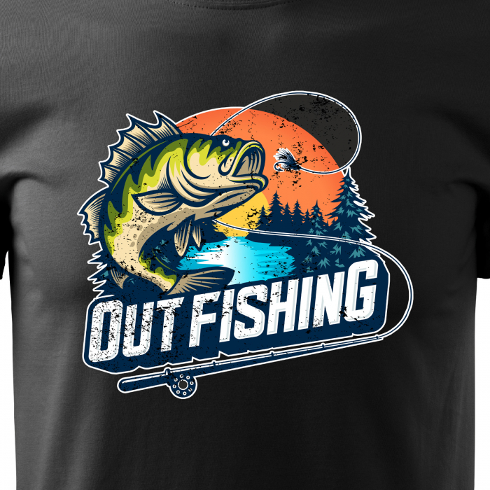 Tricou pentru pescarii amatori si profesionisti, idee de cadou, Out Fishing Monsters [2]