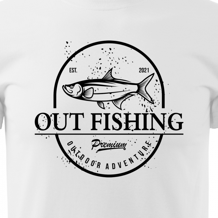 Tricou pentru pescarii amatori si profesionisti, idee de cadou, Out Fishing. Outdoor Adventure [2]