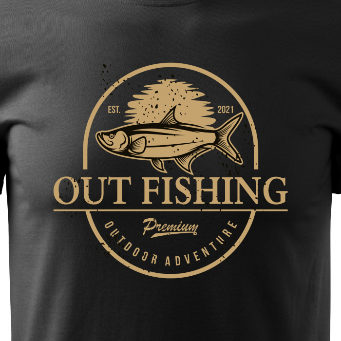 Tricou pentru pescarii amatori si profesionisti, idee de cadou, Out Fishing. Outdoor Adventure [2]