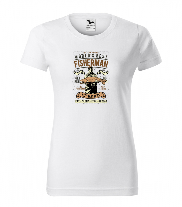 Tricou pentru pescarii amatori si profesionisti, idee de cadou, World Best Fisherman. Size Matters [1]