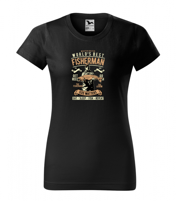 Tricou pentru pescarii amatori si profesionisti, idee de cadou, World Best Fisherman. Size Matters [1]