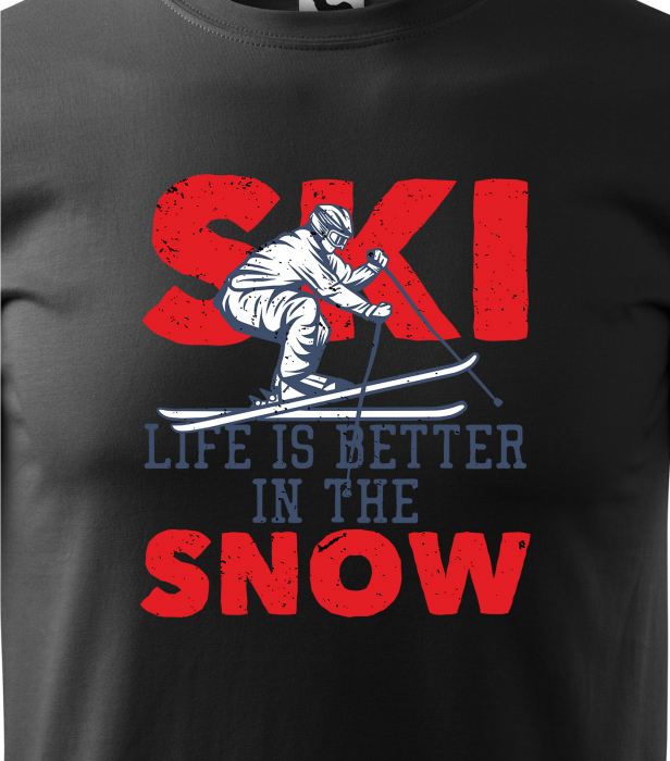 Tricou pentru schiori, cadoul perfect, Better in the Snow [2]