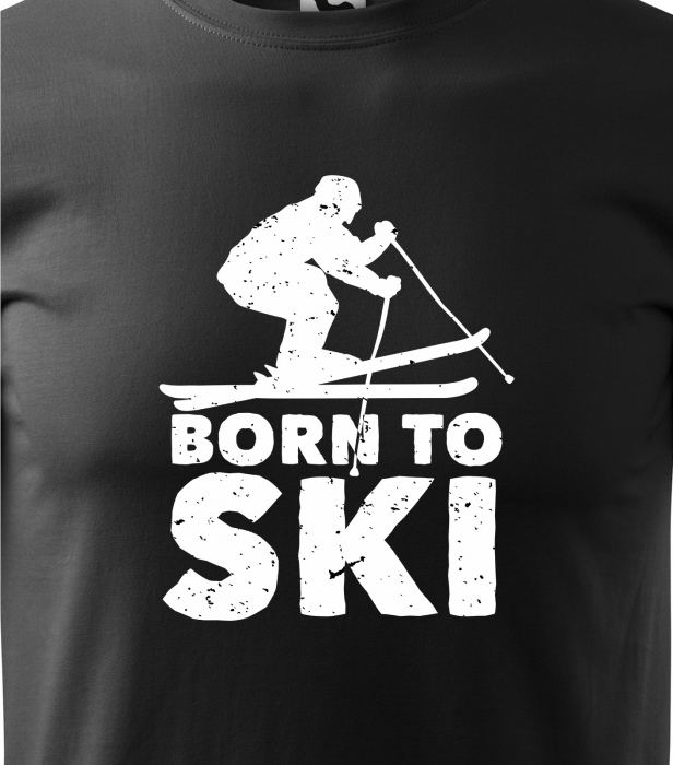 Tricou pentru schiori, cadoul perfect, Born to Ski [2]