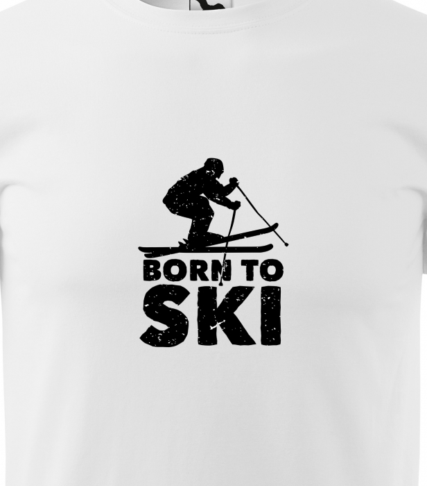 Tricou pentru schiori, cadoul perfect, Born to Ski [2]