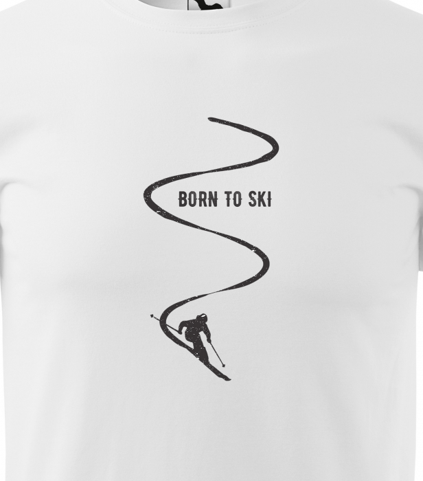 Tricou pentru schiori, cadoul perfect, Born to Ski Slalom [2]