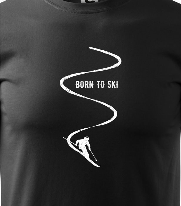 Tricou pentru schiori, cadoul perfect, Born to Ski Slalom [2]