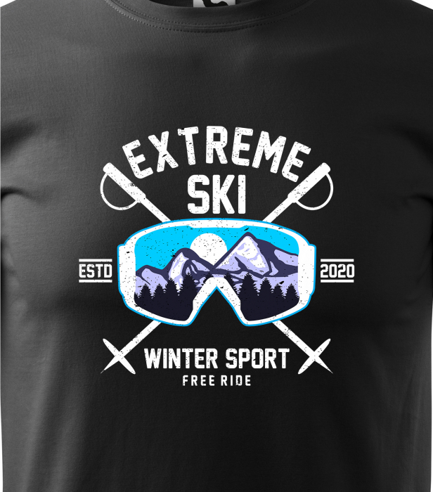 Tricou pentru schiori, cadoul perfect, Extreme Ski Winter Sport Freeride [2]