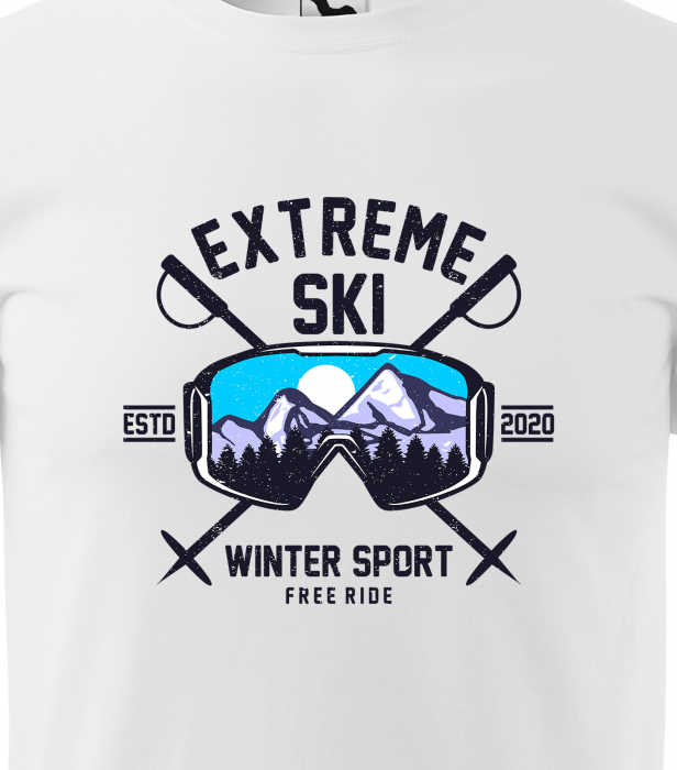 Tricou pentru schiori, cadoul perfect, Extreme Ski Winter Sport Freeride [2]