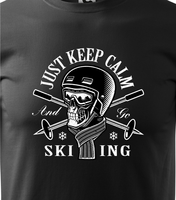 Tricou pentru schiori, cadoul perfect, Just Keep Calm and go Skiing [2]