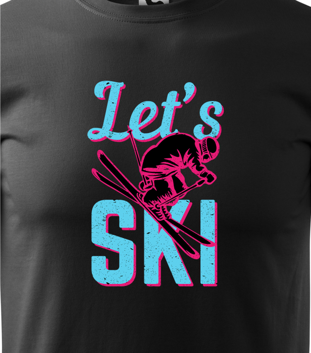Tricou pentru schiori, cadoul perfect, Lets Ski [2]