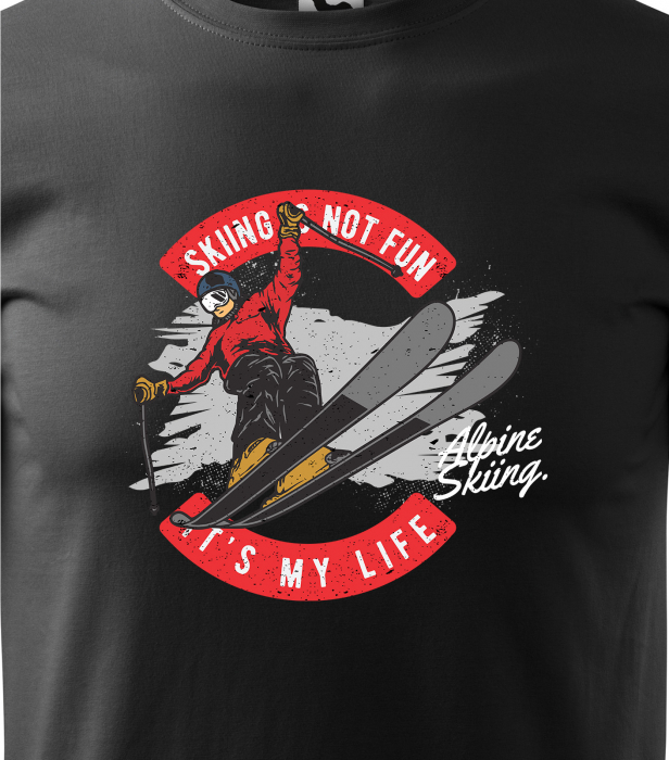 Tricou pentru schiori, cadoul perfect, Skiing is my Life [2]