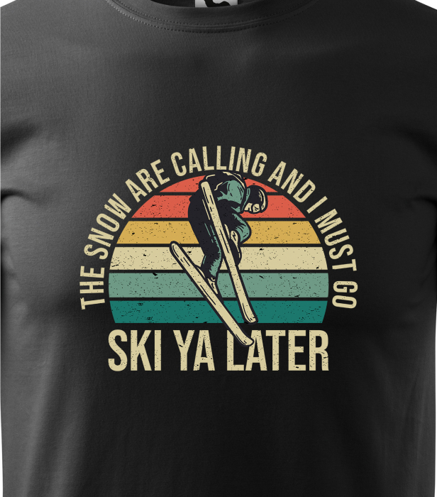 Tricou pentru schiori, cadoul perfect, The Snow is calling me [2]