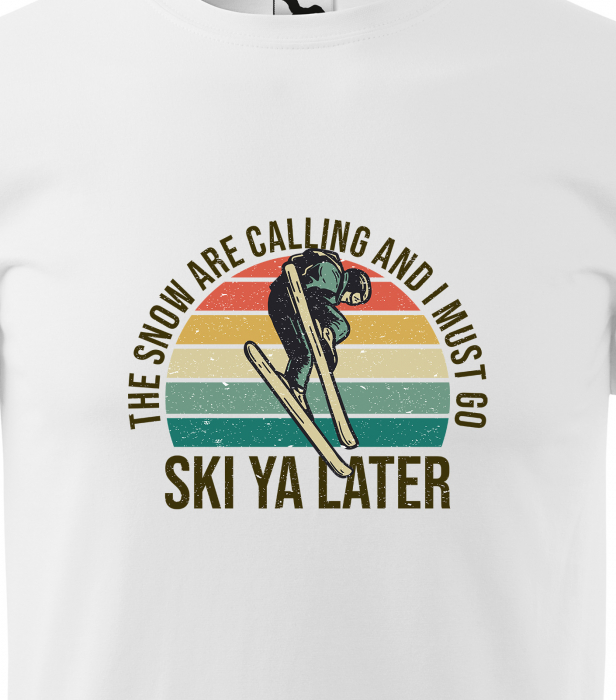 Tricou pentru schiori, cadoul perfect, The Snow is calling me [2]
