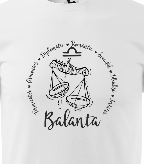 Tricou pentru zodia Balanta (23 septembrie - 22 octombrie), Horoscop Balanta, idee de cadou [2]