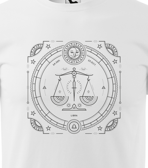 Tricou pentru zodia Balanta (23 septembrie - 22 octombrie), Horoscop Balanta, idee de cadou [2]