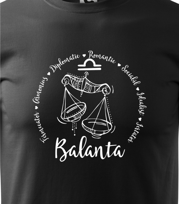 Tricou pentru zodia Balanta (23 septembrie - 22 octombrie), Horoscop Balanta, idee de cadou [2]