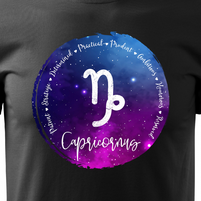 Tricou pentru zodia Capricorn (22 decembrie - 19 ianuarie), Horoscop Capricorn, idee de cadou [2]