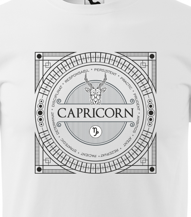 Tricou pentru zodia Capricorn (22 decembrie - 19 ianuarie), Horoscop Capricorn, idee de cadou [2]