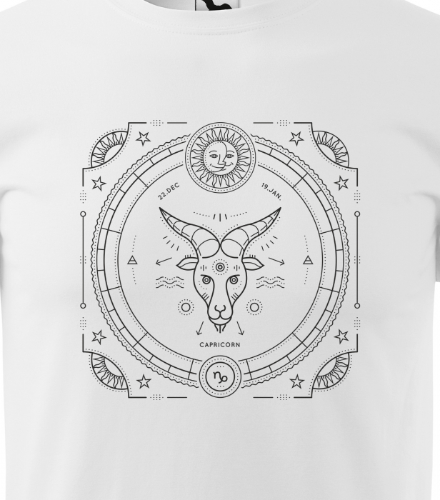 Tricou pentru zodia Capricorn (22 decembrie - 19 ianuarie), Horoscop Capricorn, idee de cadou [2]