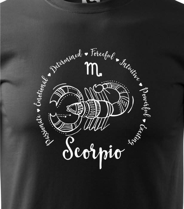 Tricou pentru zodia Scorpion (23 octombrie - 21 noiembrie), Horoscop Scorpion, idee de cadou [2]