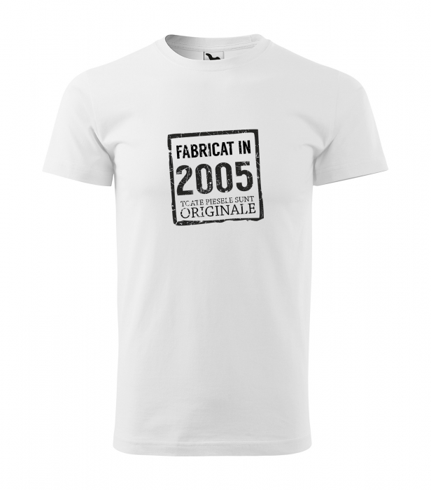 Tricou personalizat 20 ani, Fabricat In [1]