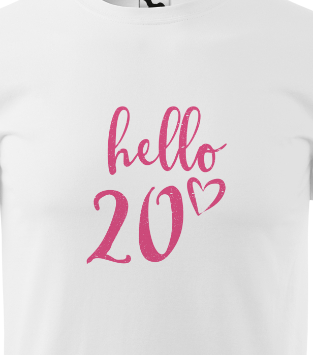 Tricou personalizat 20 ani, Hello [2]