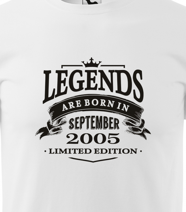 Tricou personalizat 20 ani, Legends are born [2]