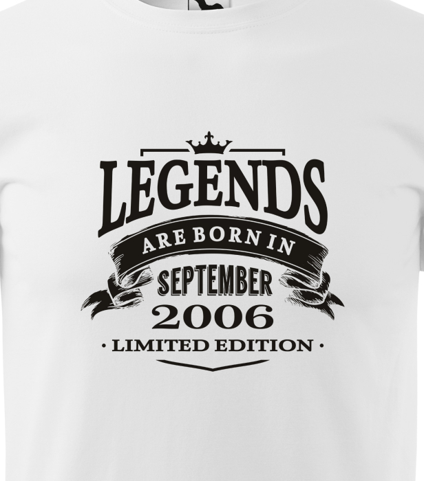 Tricou personalizat 20 ani, Legends are born [2]